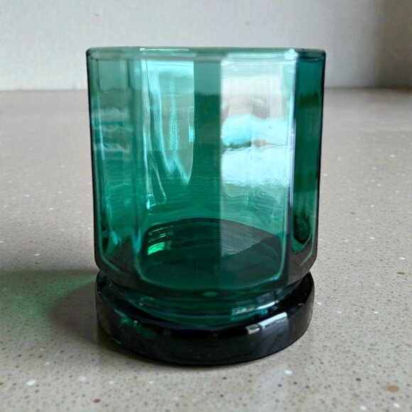 Anchor Hocking Essex Green Glass Tumblers Set Of 8 Double Old Fashioned Cups - Picture 1 of 5